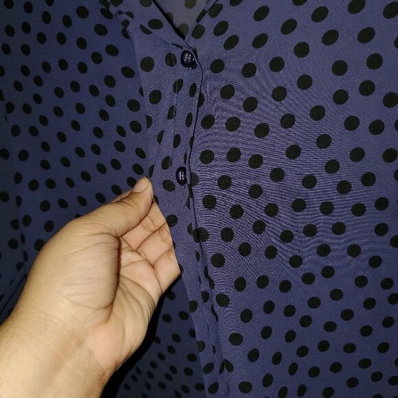 BCBGeneration Purple Polka-dot blouse - Picture 3 of 5